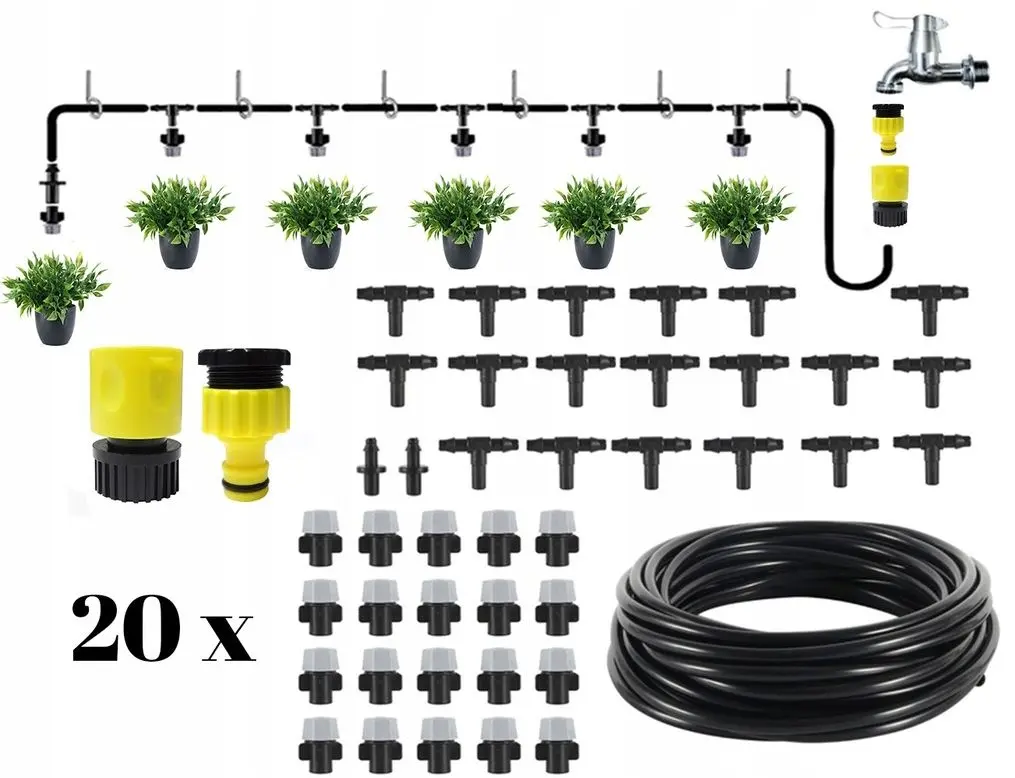 Perdeaua de apă cu pulverizare Gotel Q42K1 20m (Black/Yellow) - 2