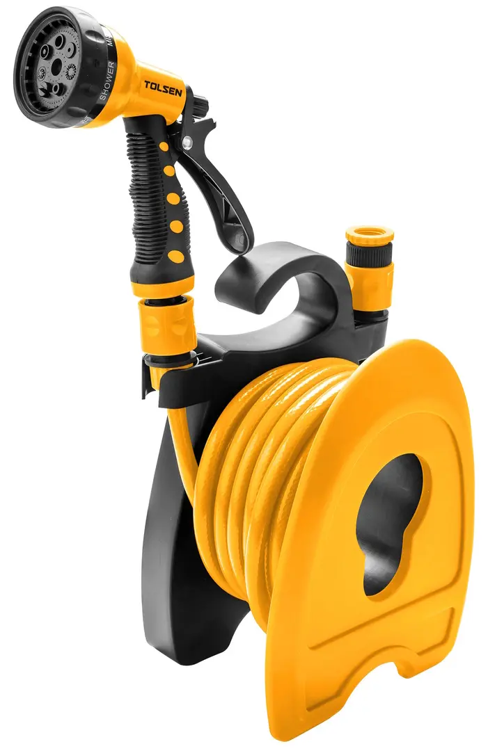 Furtun cu tambur Tolsen 57225 (Black/Yellow)