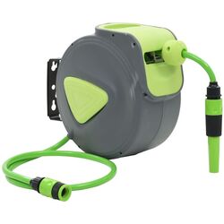 Катушка со шлангом VidaXL 143896 (Grey/Green)