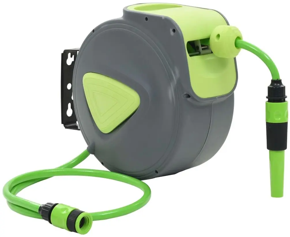 Катушка со шлангом VidaXL 143896 (Grey/Green)