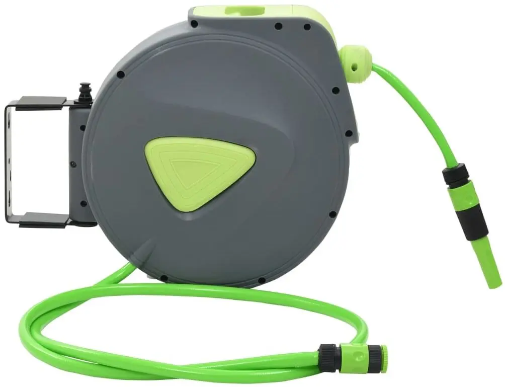 Tambur cu furtun VidaXL 143897 (Grey/Green)