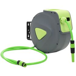 Tambur cu furtun VidaXL 143897 (Grey/Green)