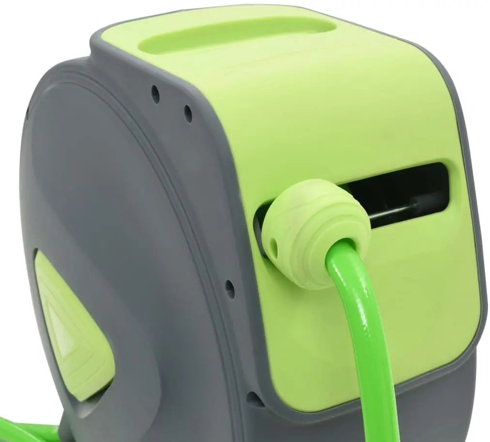 Tambur cu furtun VidaXL 143897 (Grey/Green)