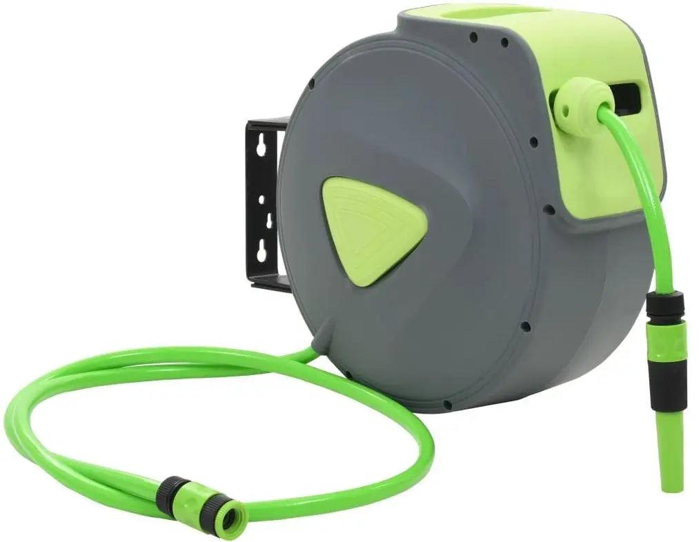 Tambur cu furtun VidaXL 143897 (Grey/Green)