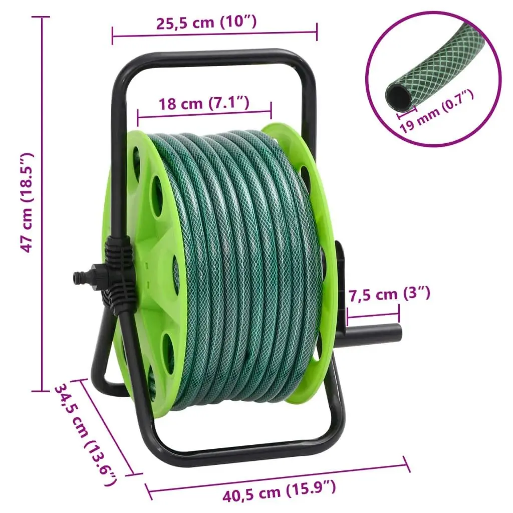 Tambur cu furtun VidaXL 3281520 (Green) - 7