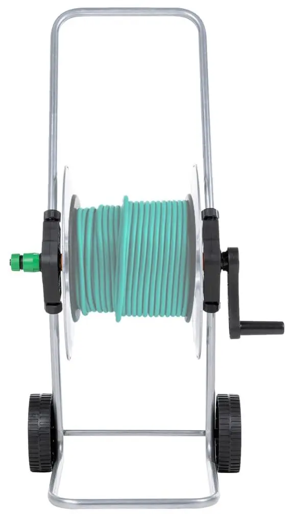 Carucior pentru furtun VidaXL 4005279 (Silver/Black)