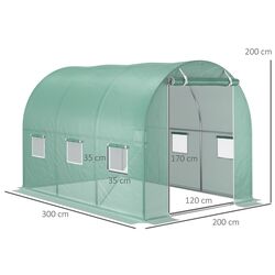 Pelicula pentru sere Outsunny 845-382V03GN 3x2x2m (Green) Thumb