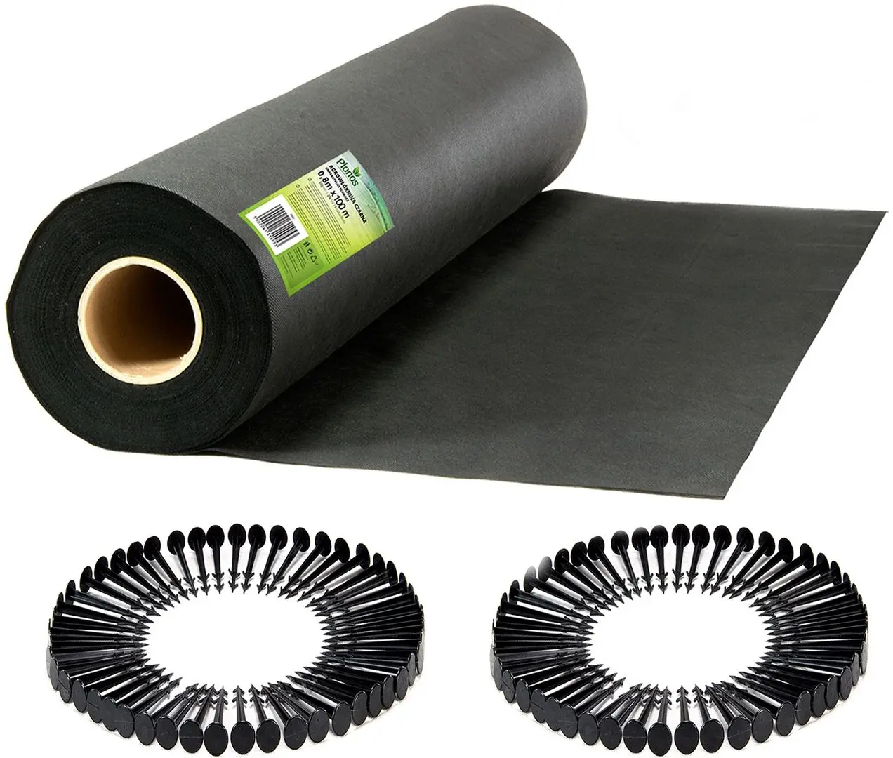 Мyльчиpyющaя плeнкa Plonos 490100 0.8x100m (Black)
