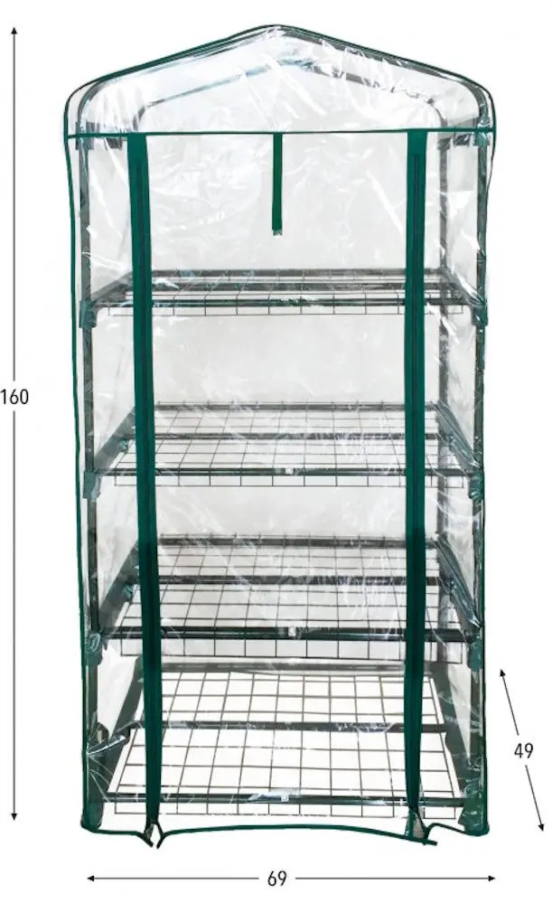Sera de gradina 4iQ Group NAR000002 0.69x0.49x1.60m (Green/Transparent) - 3