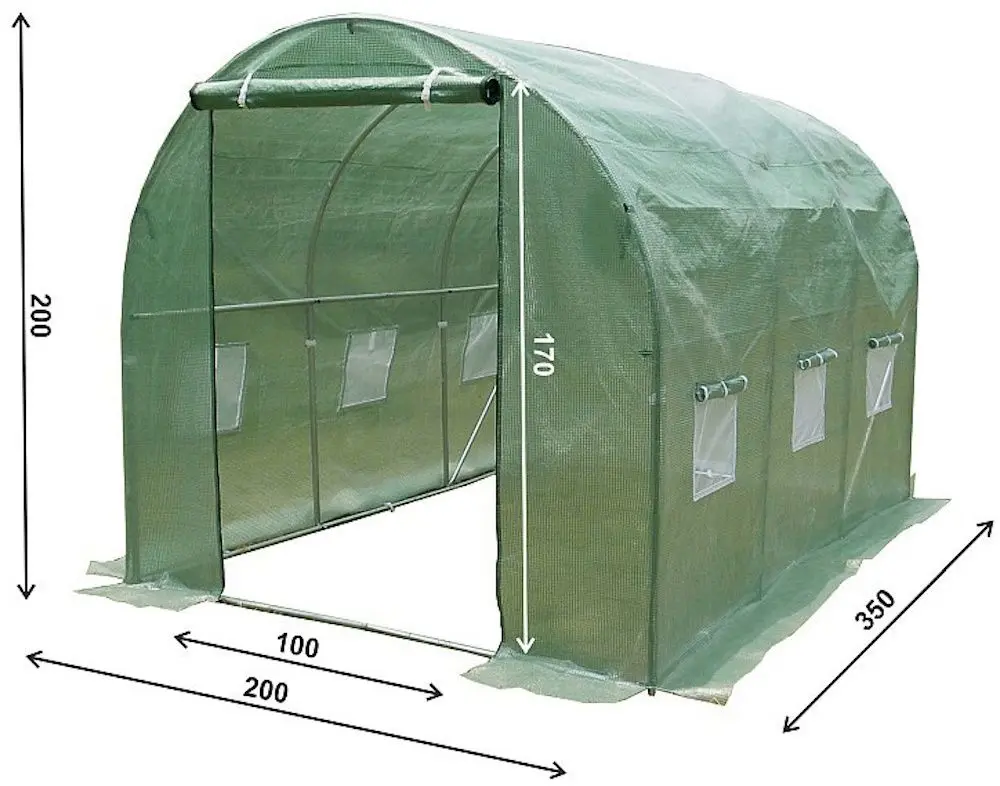 Sera de gradina 4iQ Group NAR000004 2x3.5m (Green) - 2