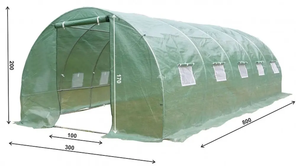 Sera de gradina 4iQ Group NAR000024 3x8m (Green) - 2