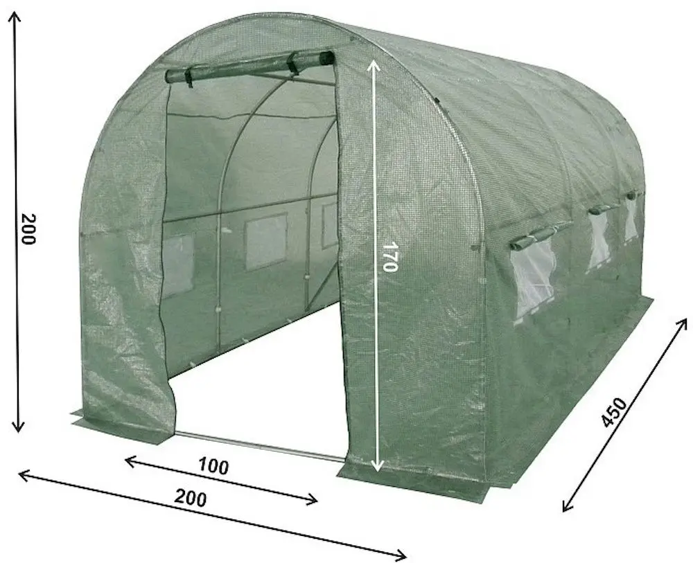 Sera de gradina 4iQ Group NAR000045 2x4.5m (Green) - 2