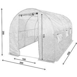Sera de gradina 4iQ Group NAR000049 2x4.5m (White) Thumb