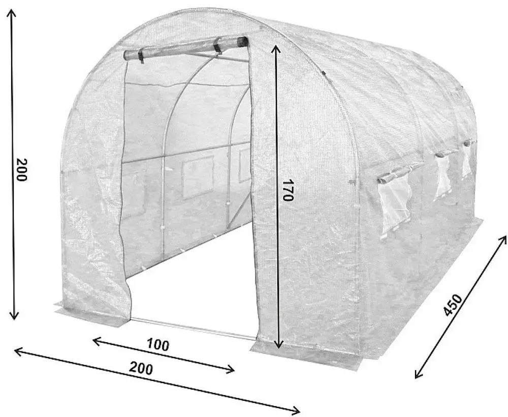 Sera de gradina 4iQ Group NAR000049 2x4.5m (White) - 2