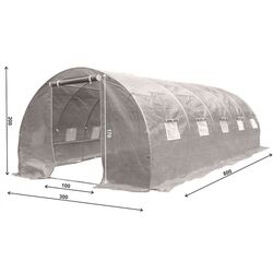 Sera de gradina 4iQ Group NAR000079 3x8m (Grey) Thumb