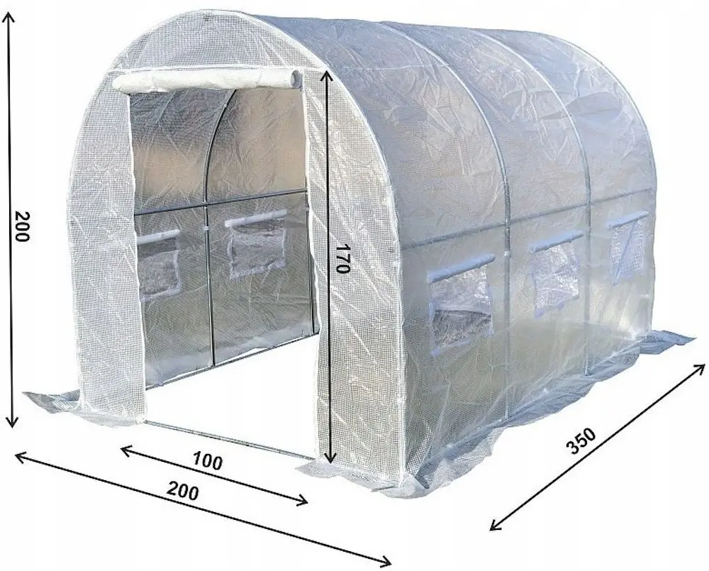 Sera de gradina 4iQ Group Z001064 2x3.5m (White) - 2