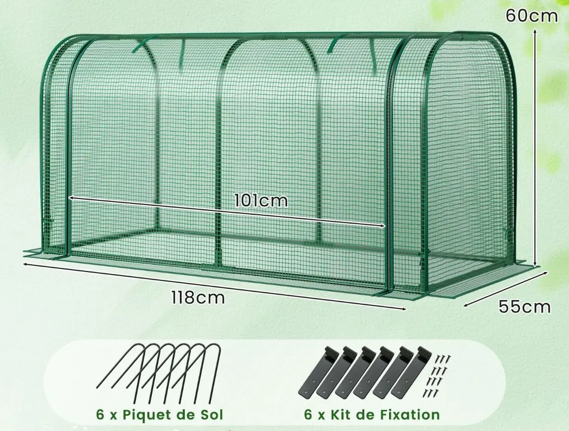 Садовая мини-теплица Costway GT4291GN (Green) - 5