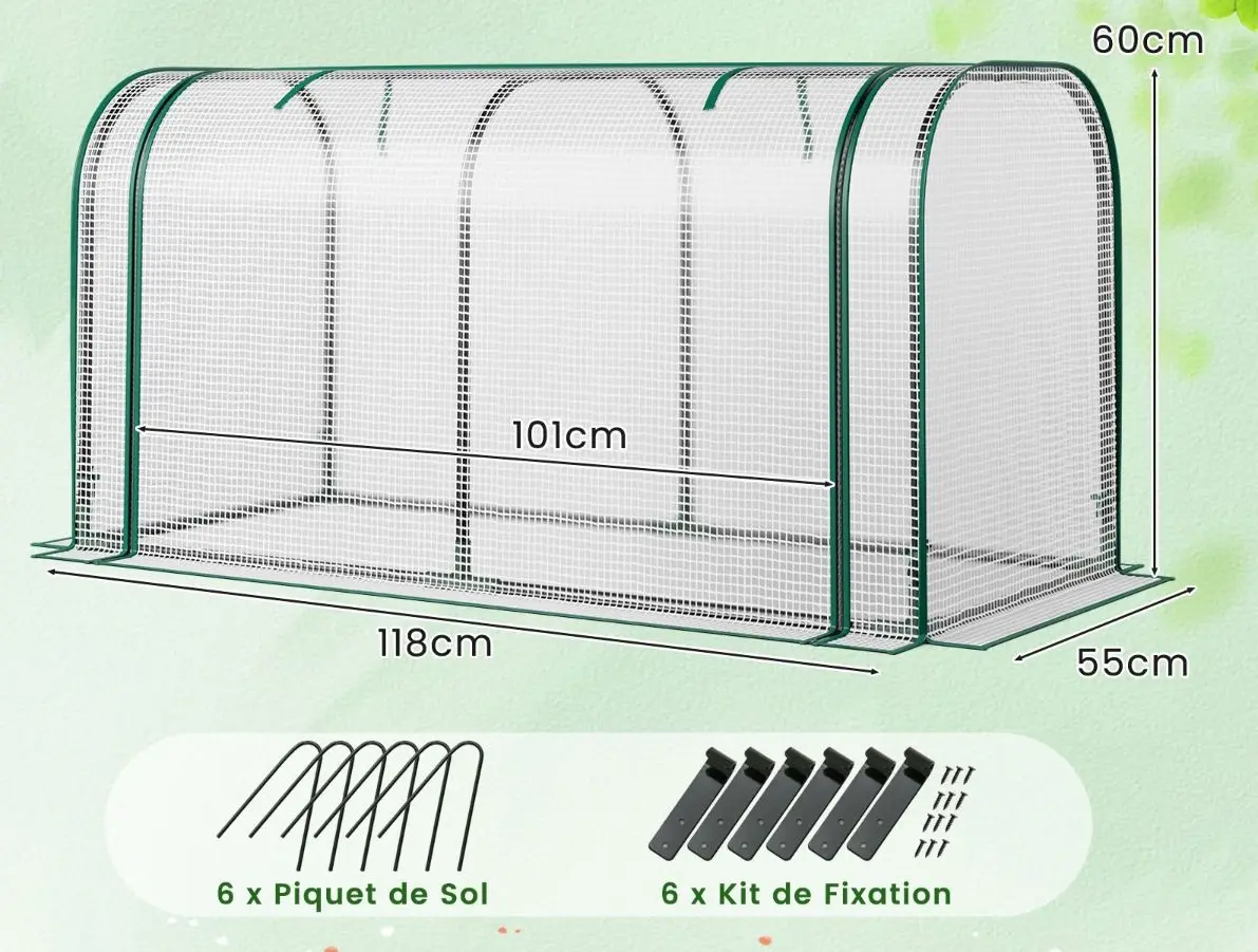 Садовая мини-теплица Costway GT4291WH (White)