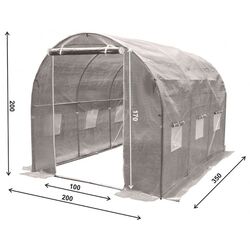 Sera de gradina 4iQ Group NAR000075 2x3.5m (Grey) Thumb