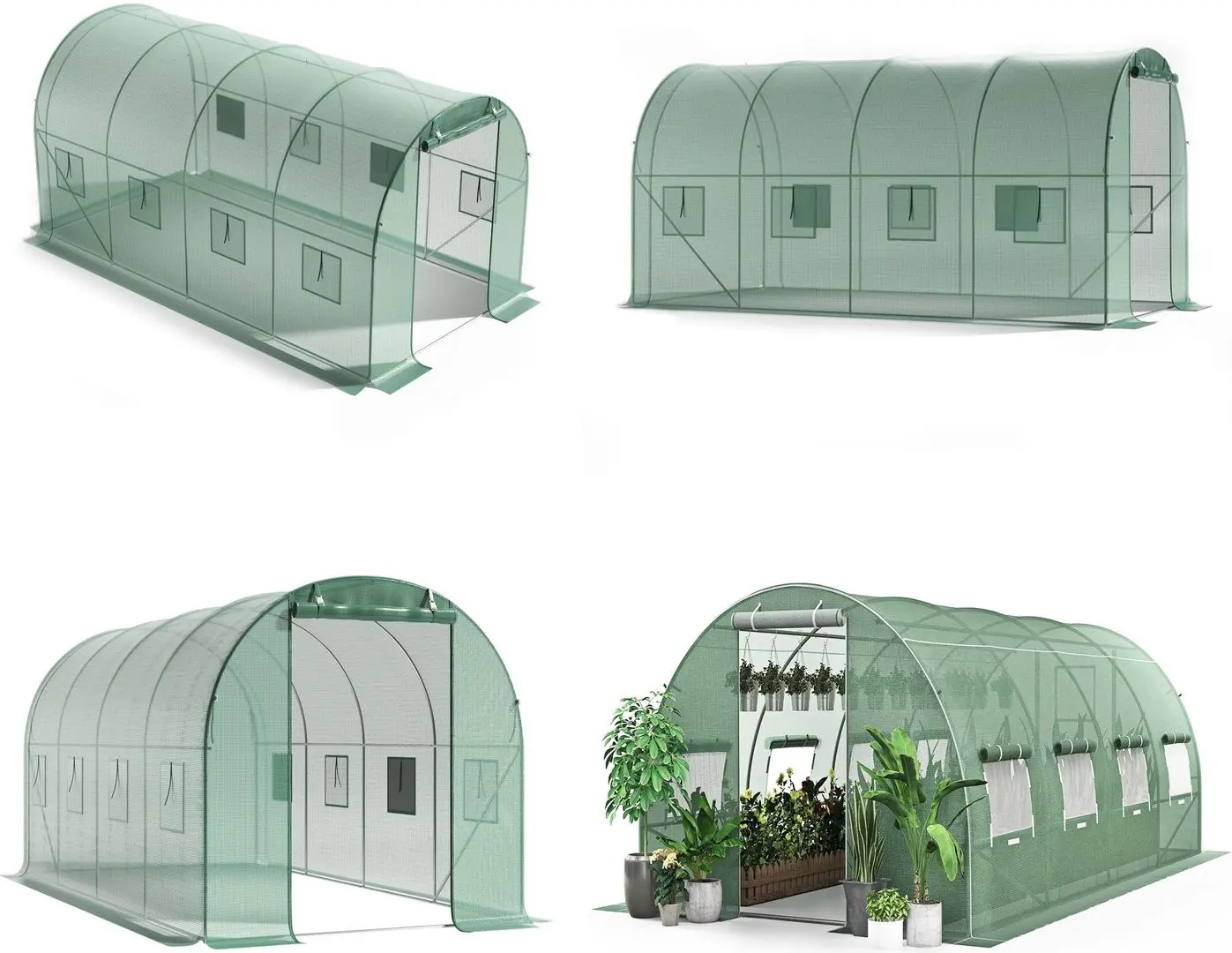 Садовая теплица Modern Home 5905817001255 4.5x2x2m (Green) - 2