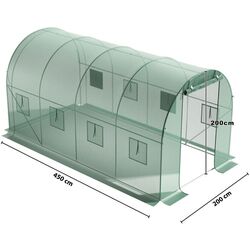 Садовая теплица Modern Home 5905817001255 4.5x2x2m (Green) Thumb
