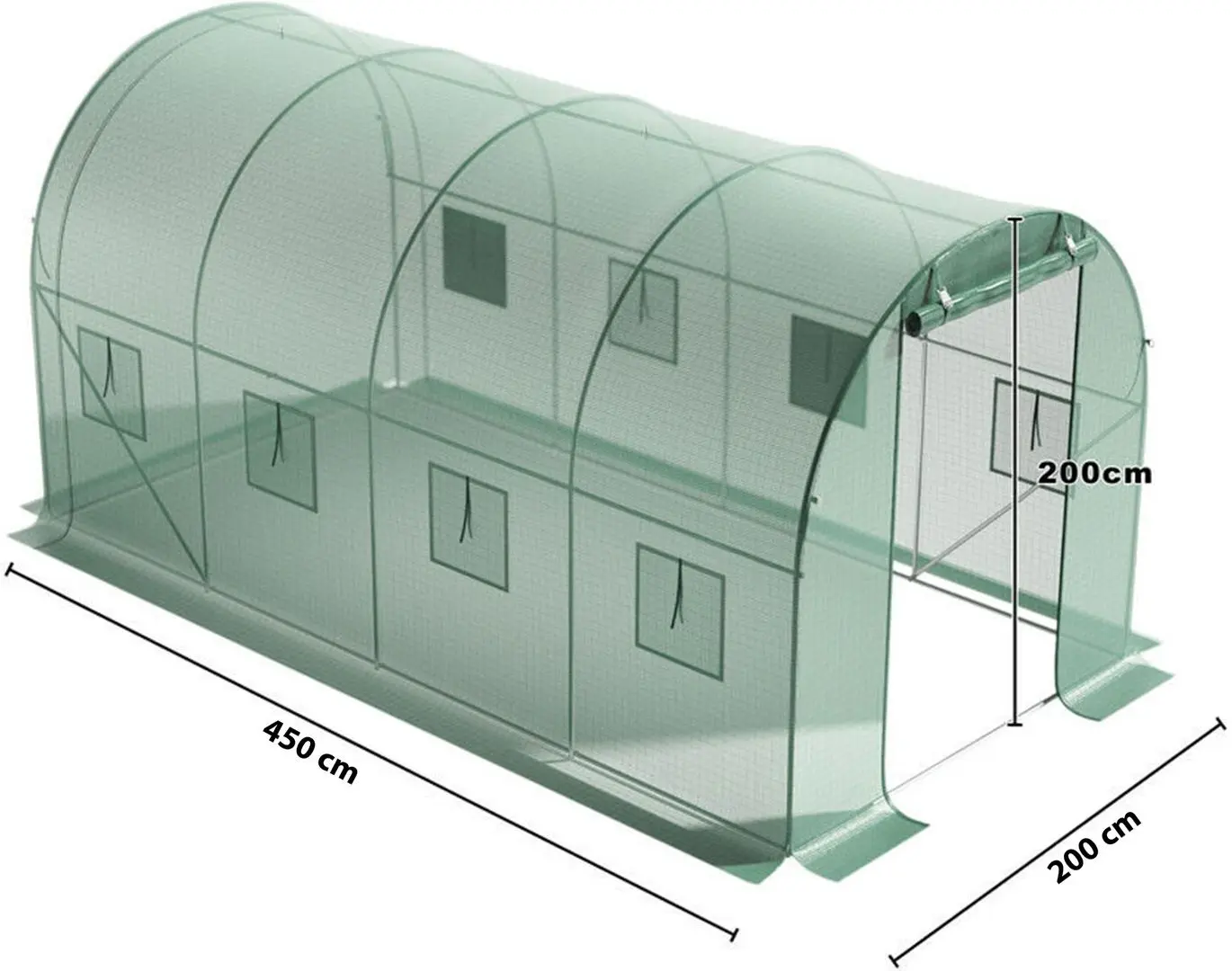 Садовая теплица Modern Home 5905817001255 4.5x2x2m (Green) - 8