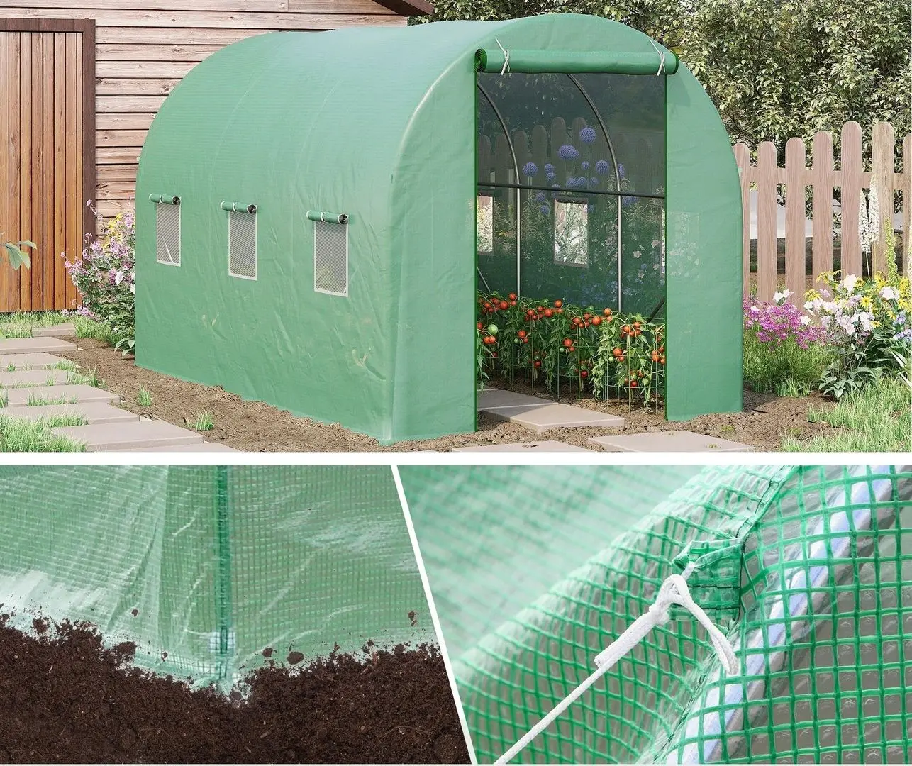 Садовая теплица Outsunny 845-014 3.5x2x2m (Green)