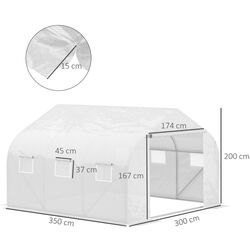 Sera de gradina Outsunny 845-120 600x300x200cm (White) Thumb