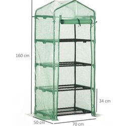 Sera de gradina Outsunny 845-228V02 70x50x160cm (Green) Thumb