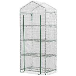 Sera de gradina Outsunny 845-228V02WT 160x70x59cm (White/Green) Thumb