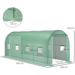 Sera de gradina Outsunny 845-229V02 500x200x210cm (Green) Thumb