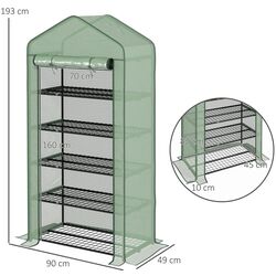 Sera de gradina Outsunny 845-937V00GN 193x90x49cm (Green) Thumb