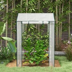 Sera de gradina Outsunny 845-957V00WT 150x100x80cm (White/Green) Thumb