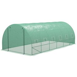 Sera de gradina cu sistem de stropitoare Outsunny 845-949V02GN 195x600x300cm (Green) Thumb
