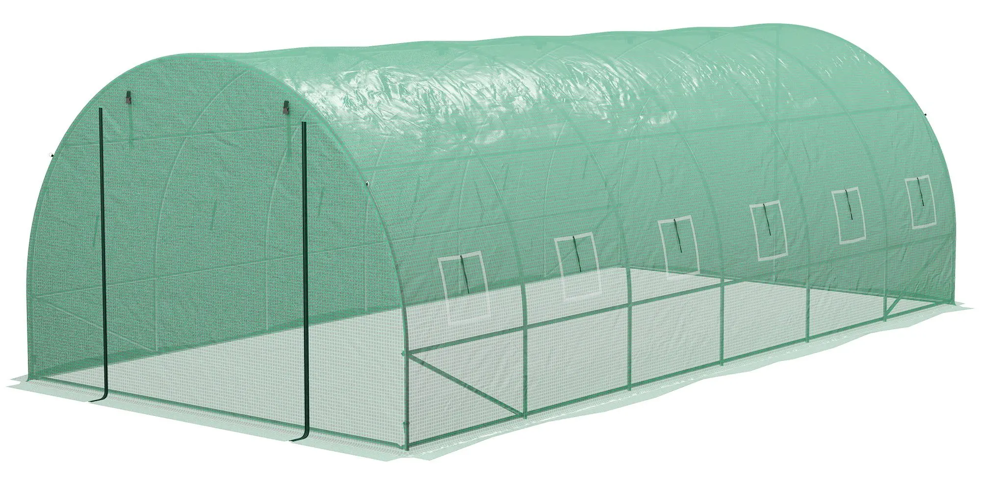 Sera de gradina cu sistem de stropitoare Outsunny 845-949V02GN 195x600x300cm (Green)