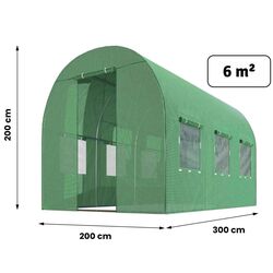 Sera gradina Plonos 4910-A 2х3m (Green) Thumb