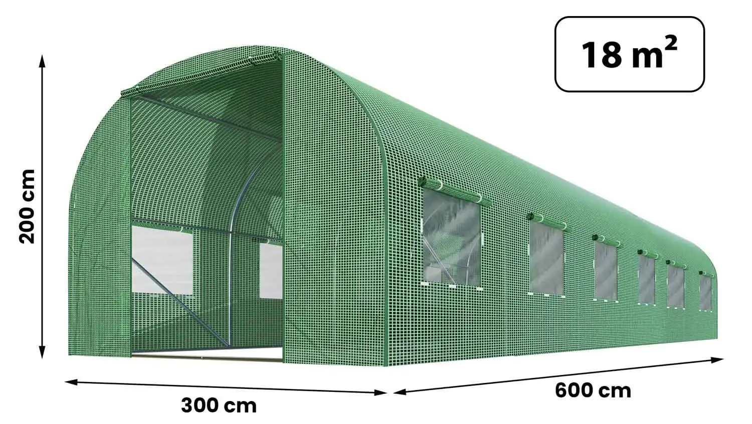 Sera de gradina Plonos 4918 3x6m (Green)