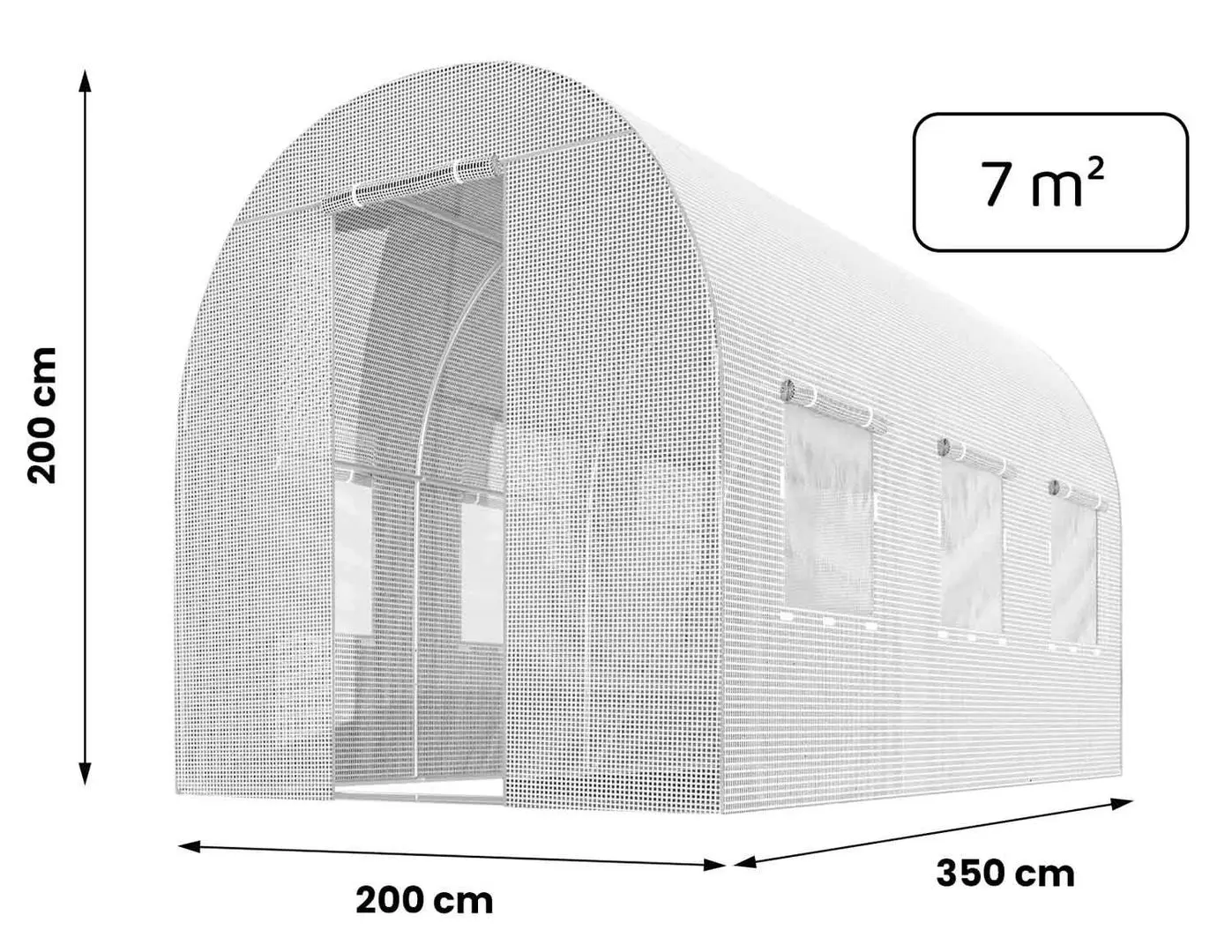Садовая теплица Plonos 4971-A 2х3.5m (White)