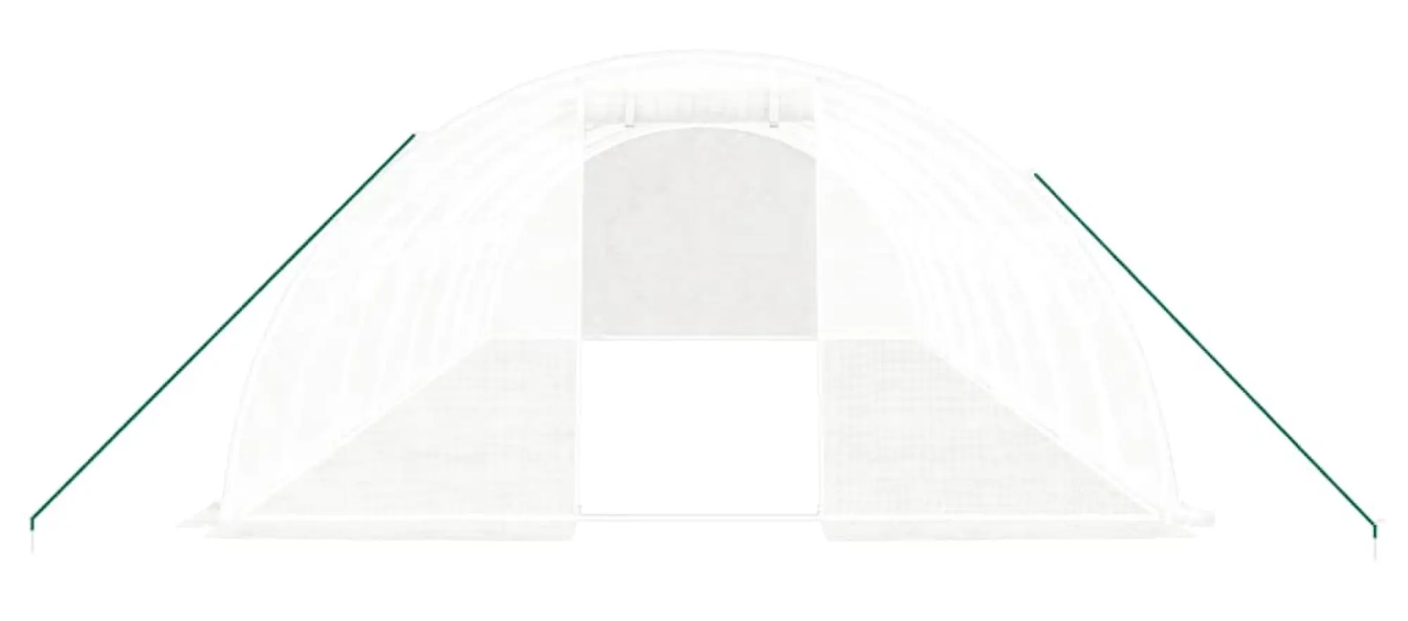 Садовая теплица VidaXL 3188074 8x4x2 (White) - 2