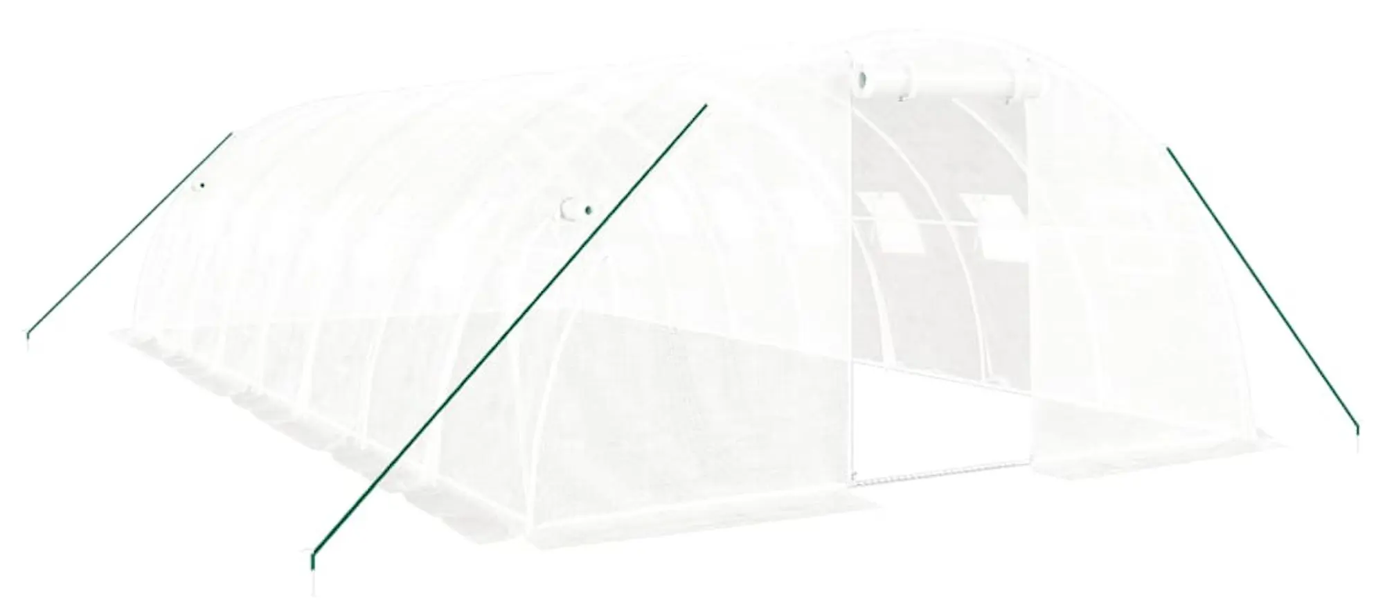 Садовая теплица VidaXL 3188074 8x4x2 (White)