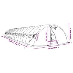 Садовая теплица VidaXL 3188090 18x5m (Green) Thumb