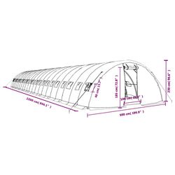 Садовая теплица VidaXL 3188092 22x5m (Green) Thumb