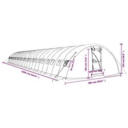 Садовая теплица VidaXL 3188093 24x5m (Green) Thumb