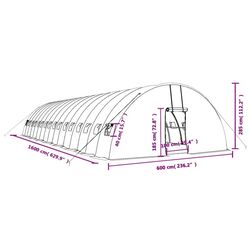 Sera de gradina VidaXL 3188111 16x6m (Green) Thumb