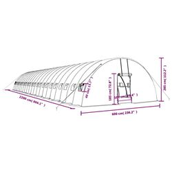 Садовая теплица VidaXL 3188114 22x6m (Green) Thumb