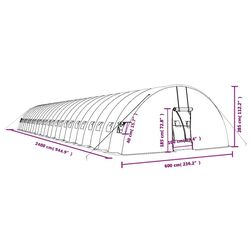 Садовая теплица VidaXL 3188115 24x6m (Green) Thumb