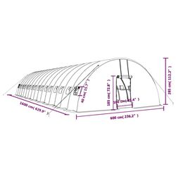 Sera de gradina VidaXL 3188122 16x6m (White) Thumb
