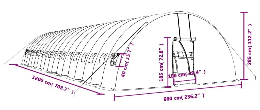 Sera de gradina VidaXL 3188123 18x6m (White) - 11