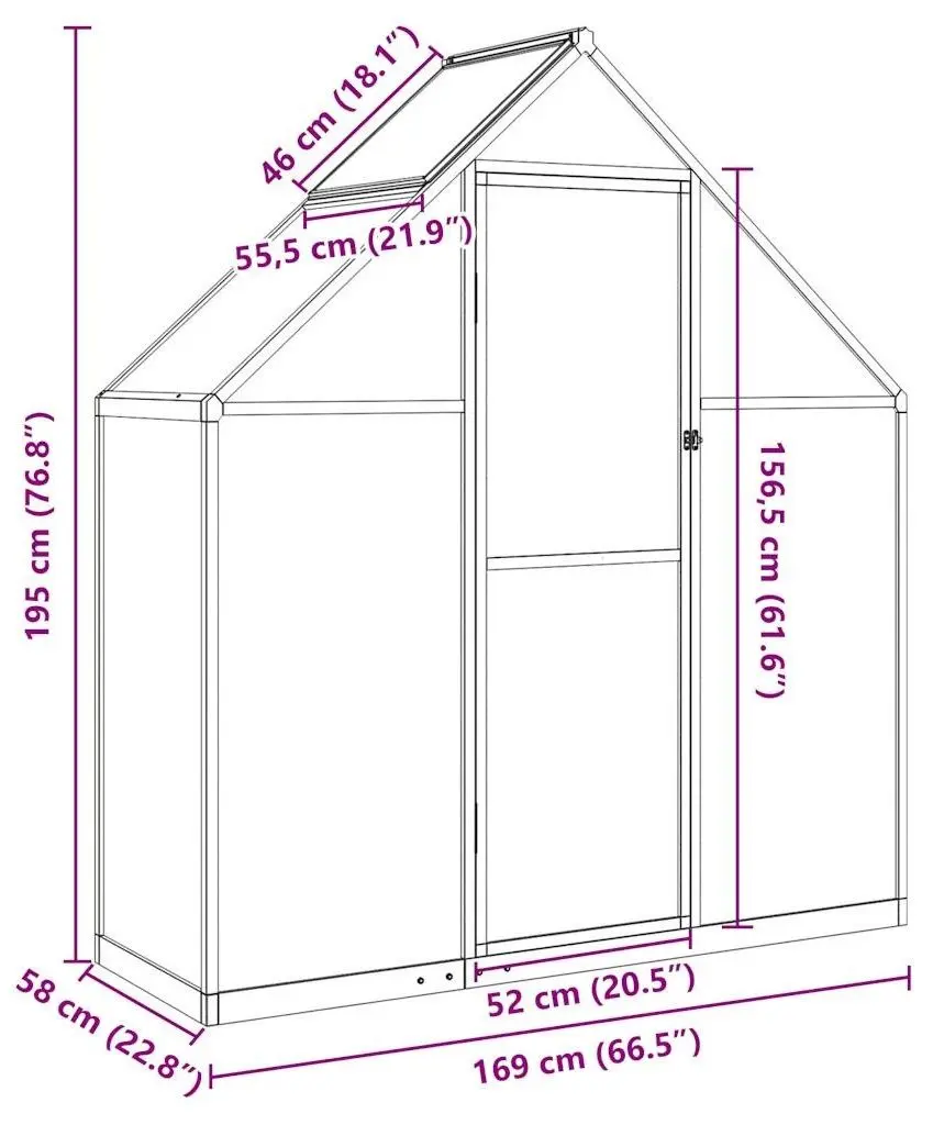 Садовая теплица VidaXL 4005816 (Silver)