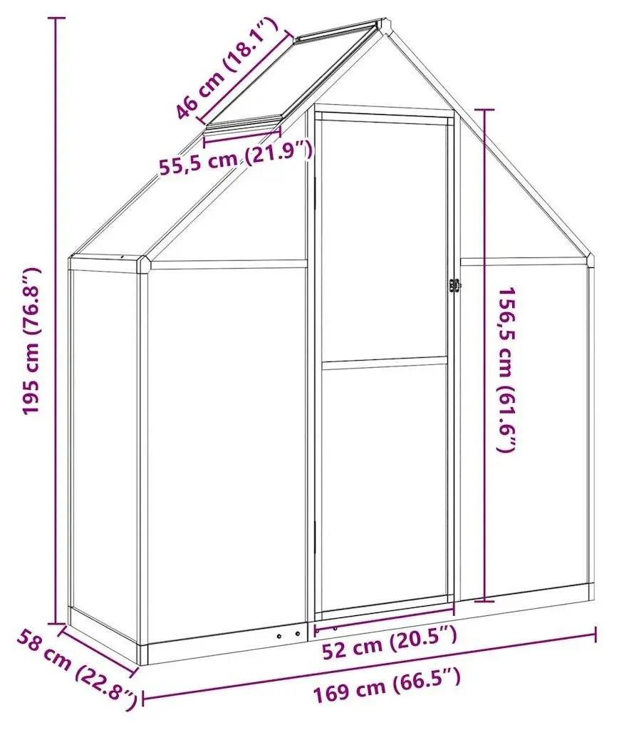 Садовая теплица VidaXL 4005817 (Green)